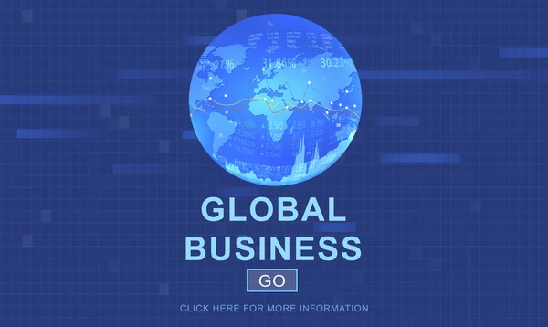 Modèle avec le concept Global Business — Photo