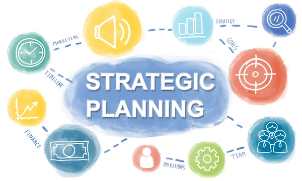 Template with Strategic Planning concept — Stock Photo, Image