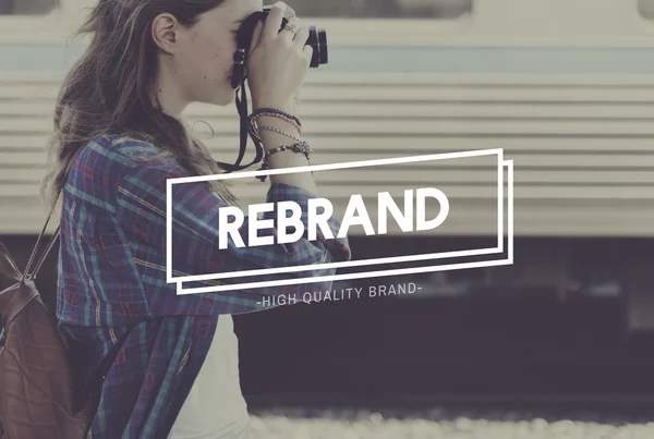 Woman making photos — Stock Photo, Image