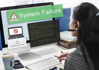 işkadını üstünde bilgisayar sistem hatası ile çalışma