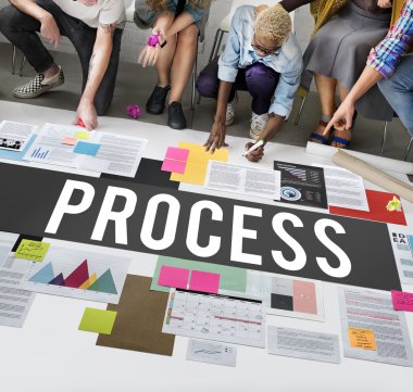 Kattaki insanlar çizim afiş  