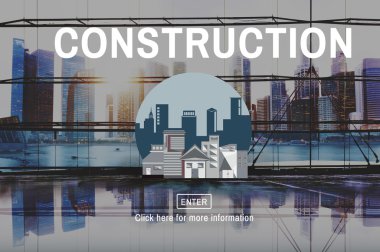 İnşaat kavramı ile cityscape 