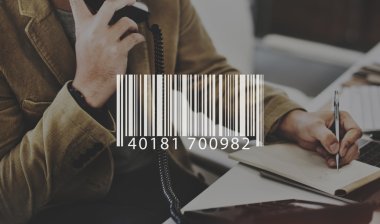 Telefon ve barkod işadamı