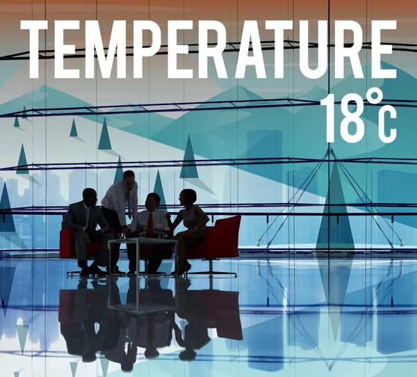 Geschäftsleute und Temperaturkonzept — Stockfoto
