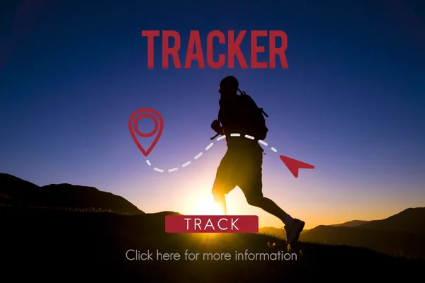 Man jogging in Mountains — Stock Photo, Image