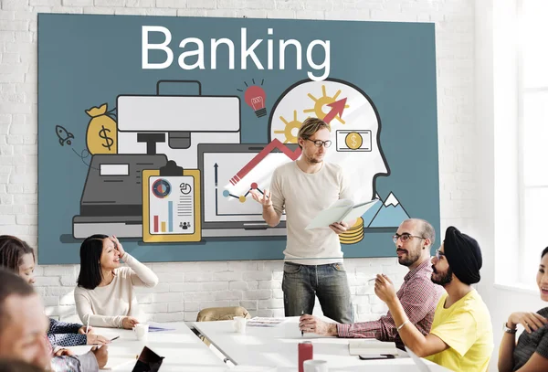 Business meeting with Banking — Stock Photo, Image