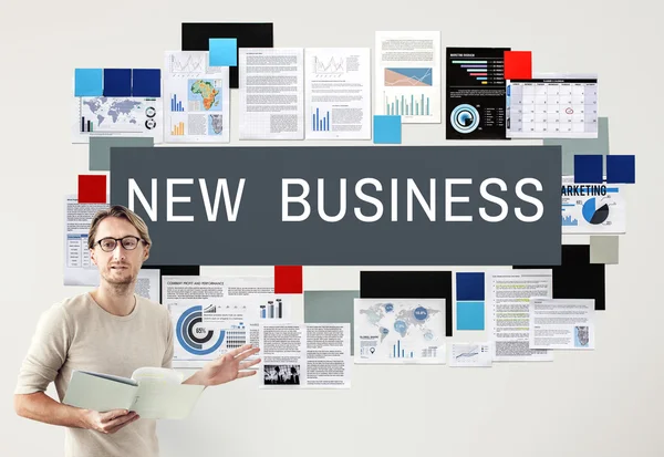 Businessman working with new business — Stock Photo, Image