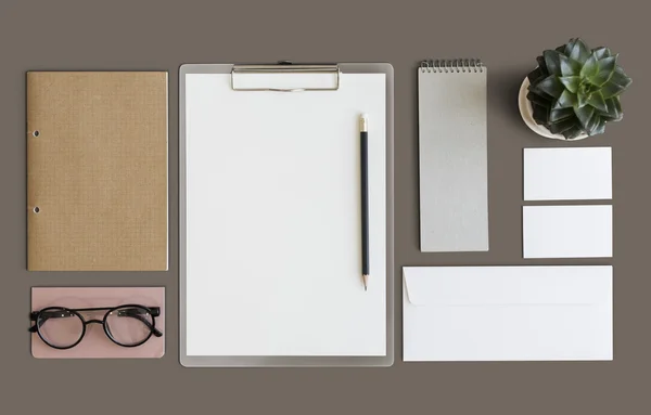 Empty paper blanks on table — Stock Photo, Image