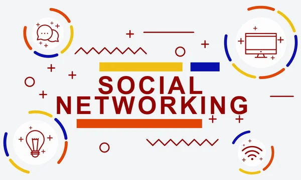 Modèle avec concept de réseautage social — Photo