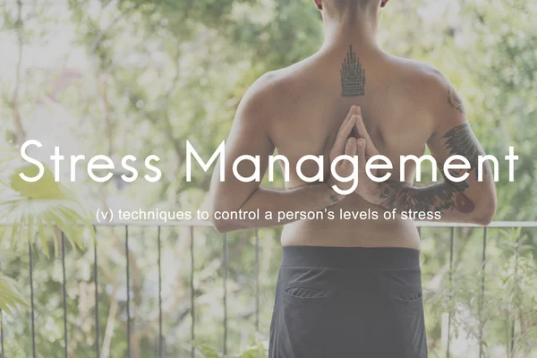 Homme et concept de gestion du stress — Photo