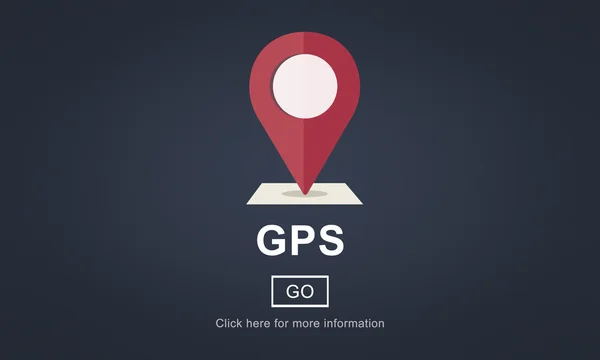 Modelo com conceito de GPS — Fotografia de Stock