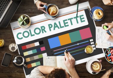 Renk paleti ile posteri ile tablo