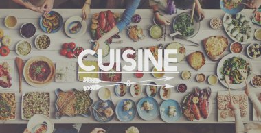 yemek ve mutfak konsepti ile tablo