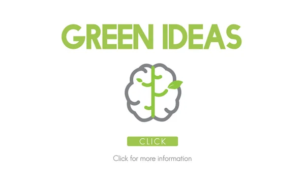 Sjabloon met groene ideeën concept — Stockfoto