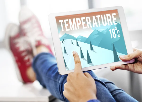 Concetto di previsione della temperatura — Foto Stock