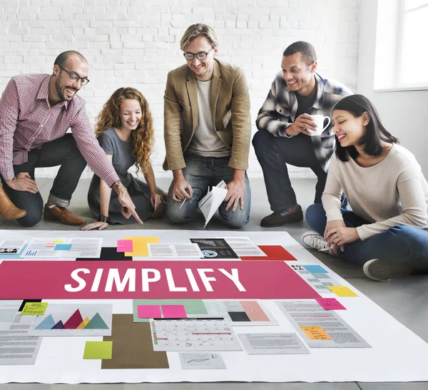Poszter dolgozó tervezők és egyszerűsítése — Stock Fotó