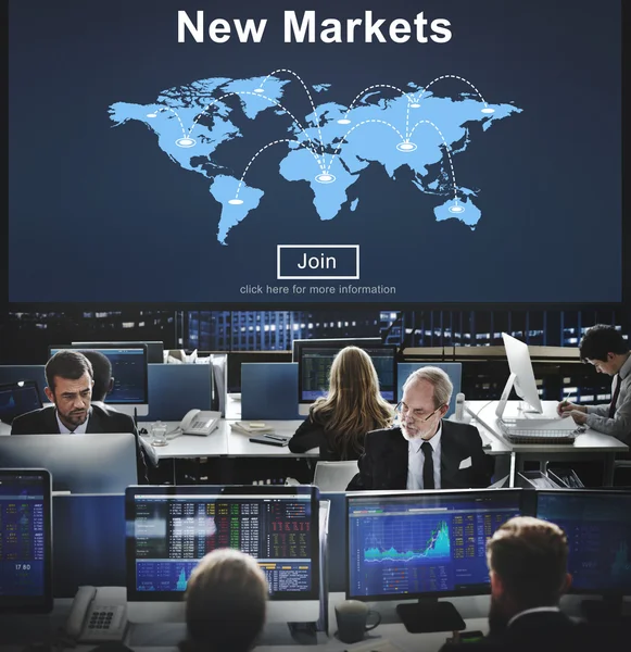 Imprenditori e nuovi mercati — Foto Stock