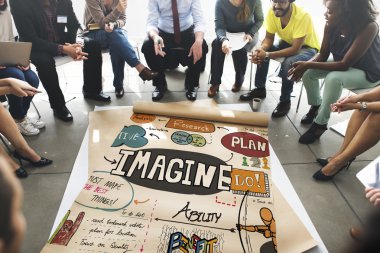 insanlar hayal poster üzerinde