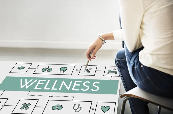 Poster with wellness Concept — Stock Photo, Image