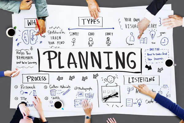 Grupo de gente de negocios Ideas de planificación Concepto — Foto de Stock