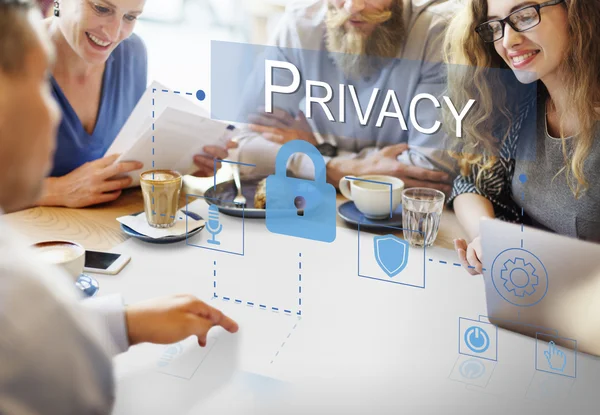 Dyskusji na temat prywatności osób — Zdjęcie stockowe