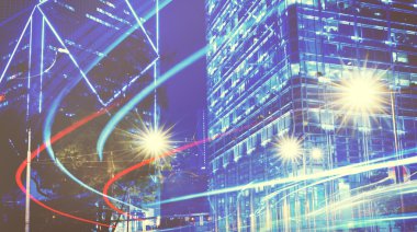 Hong Kong 'da trafik ışığı izleri