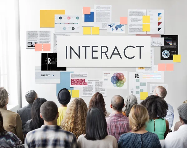 People at seminar with Interact — Stock Photo, Image