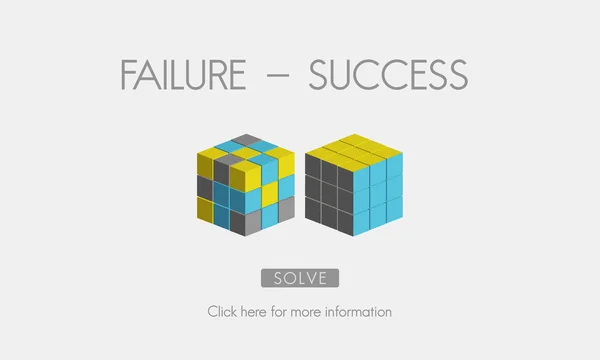 Sjabloon met Failure - Successconcept — Stockfoto