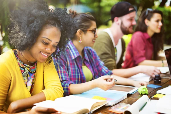 Studenten samen studeren — Stockfoto