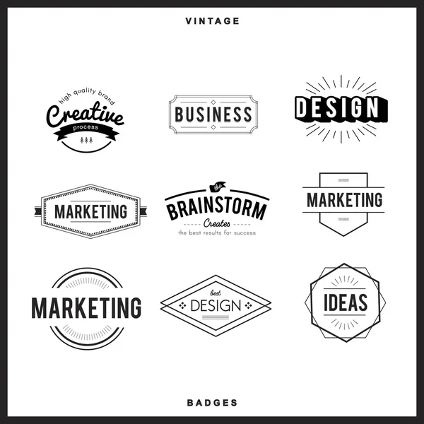 Badges créatifs et différents — Image vectorielle