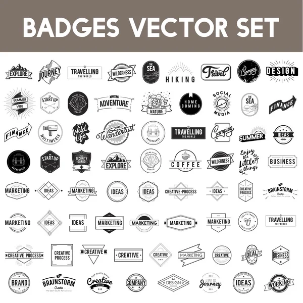 Creative and different badges — Stock Vector