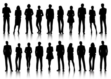 grafik insan siluetleri