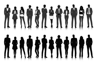 grafik insan siluetleri