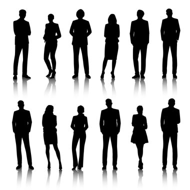 grafik insan siluetleri