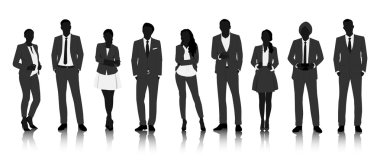 grafik insan siluetleri