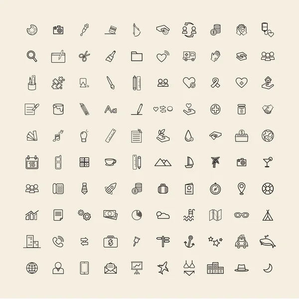 Classic graphic icons — Stock Vector