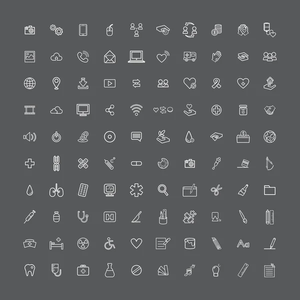 Classic graphic icons — Stock Vector