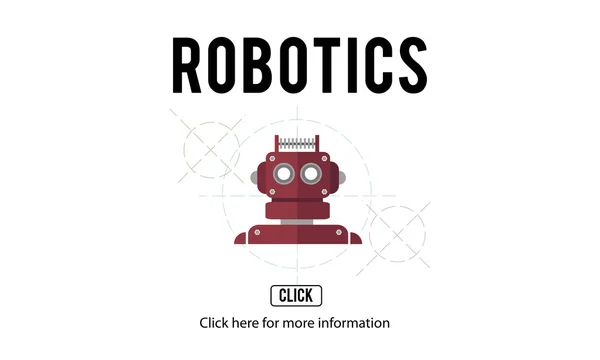 Sablon robotika koncepció — Stock Fotó