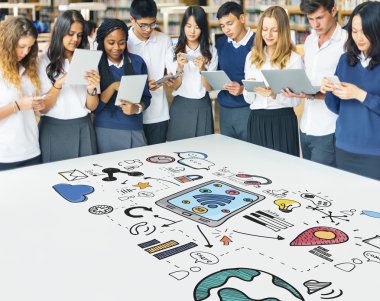 çeşitlilik öğrencilerin dijital aygıtları ile