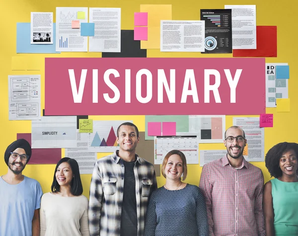 Diversità persone con Visionario — Foto Stock