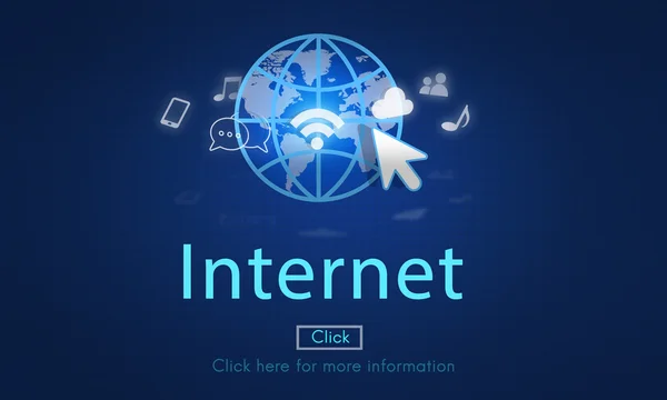 Şablon Internet kavramı ile — Stok fotoğraf