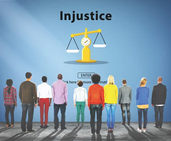 Multiethnic People and Injustice Concept — Stock Photo, Image