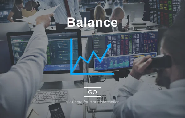 Företag som arbetar och balans — Stockfoto