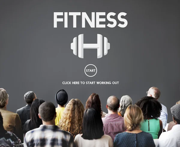 Personas en el seminario con fitness — Foto de Stock