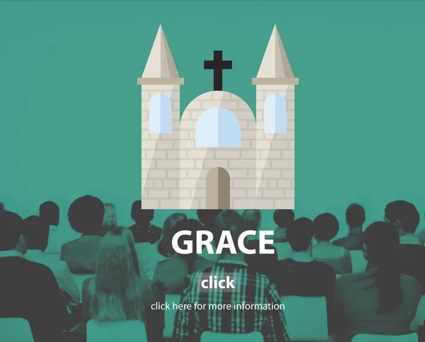 Ludzie o seminarium i pojęcie Grace — Zdjęcie stockowe