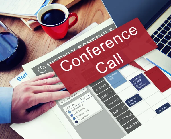 Concepto de conferencia telefónica — Foto de Stock