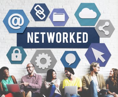 çeşitlilik arkadaşlar duvar ile yakın ağ