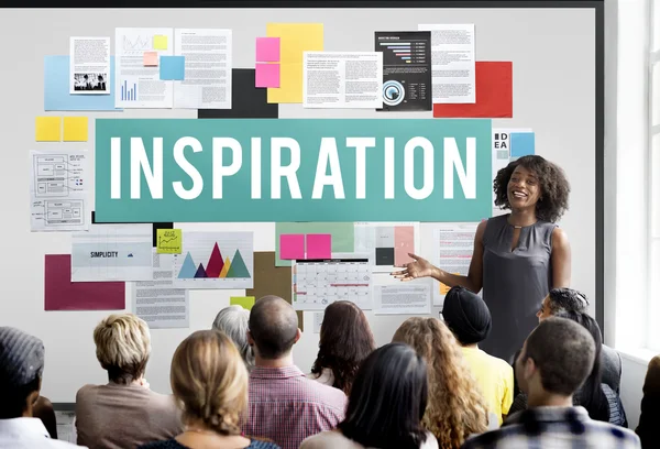 Mensen bij seminar met inspiratie — Stockfoto