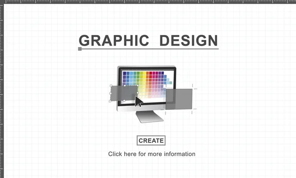 Grafik tasarım konsepti ile şablonu — Stok fotoğraf