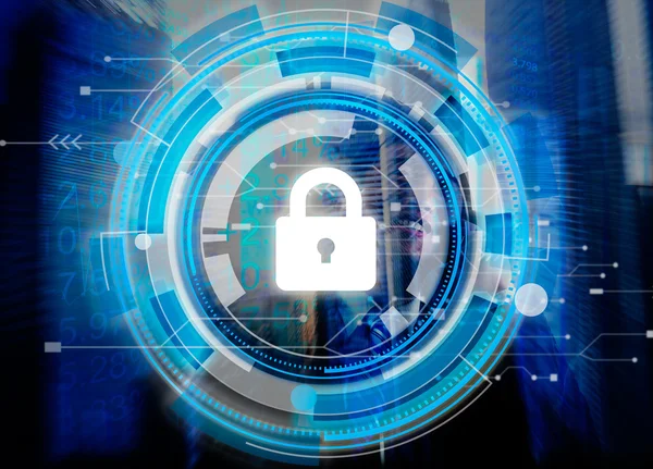 Işıkları ile fütüristik cityscape